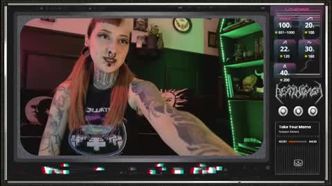 Snapshot of 666deathgasm chatting on 02.16.25 Juune online show from 02.16.25