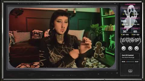 Snapshot of 666deathgasm chatting on 11.26.25 Juune online show from 11.26.25