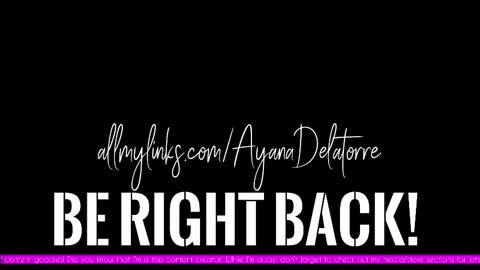 Snapshot of ayanadelatorre chatting on 09.11.25 Ayana Delatorre online show from 09.11.25