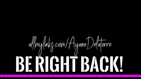 Snapshot of ayanadelatorre chatting on 10.17.25 Ayana Delatorre online show from 10.17.25