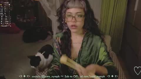 Snapshot of blushing_nymph chatting on 06.22.26 Im Nym Justa nymph on twitter and IG online show from 06.22.26