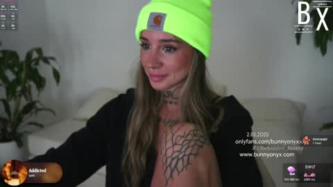 Snapshot of bunnyonyx chatting on 02.05.25 Stephanie Next stream TUESDAY 6pm PDT online show from 02.05.25