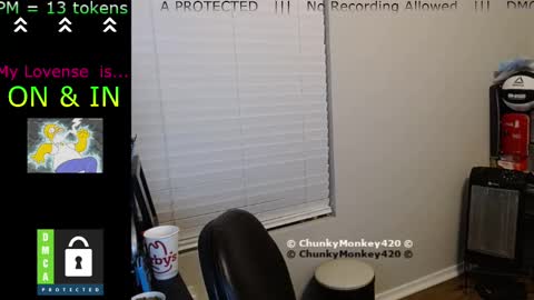 Snapshot of chunkymonkey420 chatting on 02.25.25 Spencer Smokey Bear online show from 02.25.25