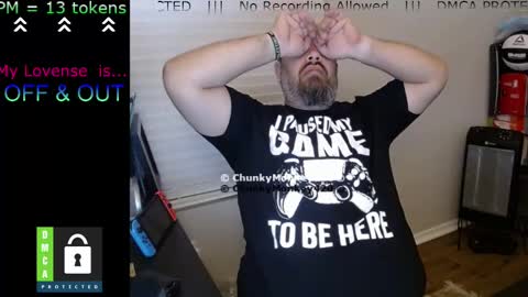 Snapshot of chunkymonkey420 chatting on 03.01.25 Spencer Smokey Bear online show from 03.01.25