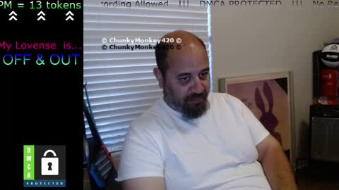 Snapshot of chunkymonkey420 chatting on 03.07.25 Spencer Smokey Bear online show from 03.07.25