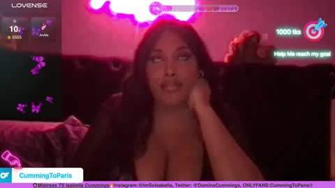 Snapshot of cummingtoparis chatting on 12.08.24 Cumming To Mistress Isabella Cummings online show from 12.08.24