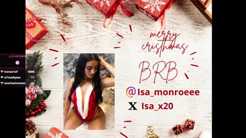 Snapshot of isamonroee chatting on 12.25.24 Isa Monroee online show from 12.25.24