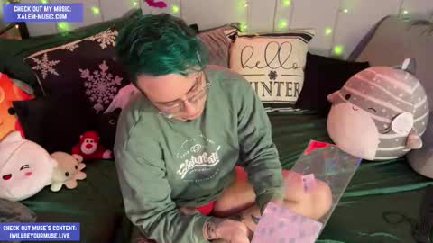 Snapshot of iwillbeyourmuse chatting on 12.01.25 Muse hethey online show from 12.01.25