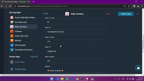 Snapshot of luan2006lovecarti chatting on 11.19.25 luan online show from 11.19.25