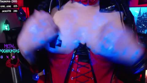 Snapshot of metalpocahotass chatting on 01.01.25 MetalPocahotass online show from 01.01.25