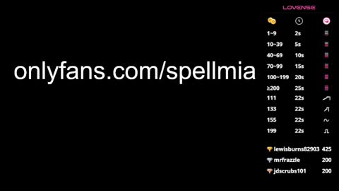 Snapshot of miaspell chatting on 01.28.25 Mia instagram miasspell online show from 01.28.25