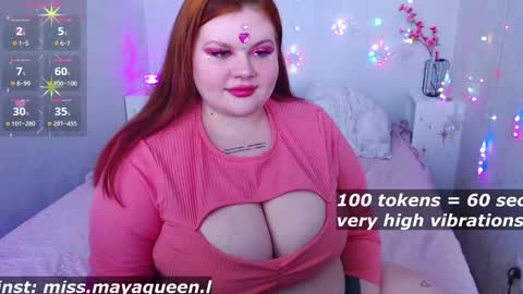 Snapshot of missmayaqueen chatting on 02.14.25 Maya online show from 02.14.25