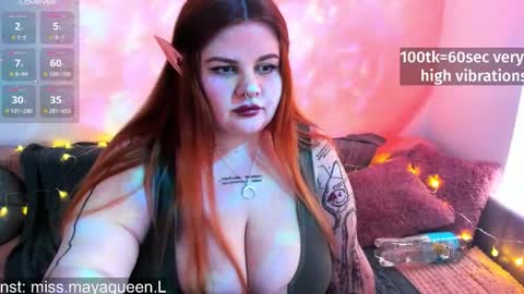 Snapshot of missmayaqueen chatting on 10.02.25 Maya online show from 10.02.25