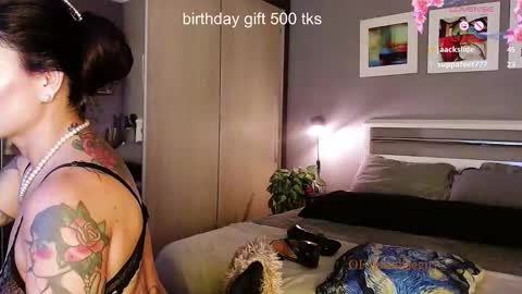 Snapshot of paradisegirl_ chatting on 01.14.26 My alter ego Betinna Flowers - a tattooed Miss - Are you missing me come in here - online show from 01.14.26