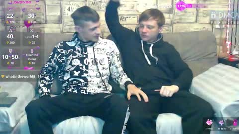 Max tall dark-haired guy with tattoos and Phil blond-haired online show from 03.17.26