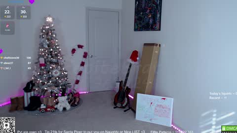Snapshot of petitebrat chatting on 12.19.24 PiperAvery online show from 12.19.24