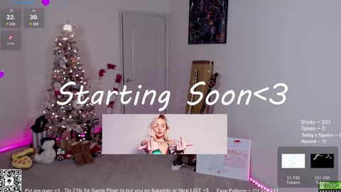 Snapshot of petitebrat chatting on 12.21.24 PiperAvery online show from 12.21.24