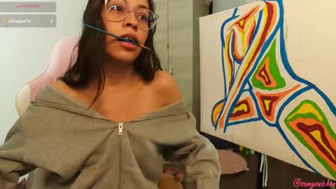 Snapshot of samyonichan chatting on 12.06.24 Special show on 17 december and 23 UwU online show from 12.06.24