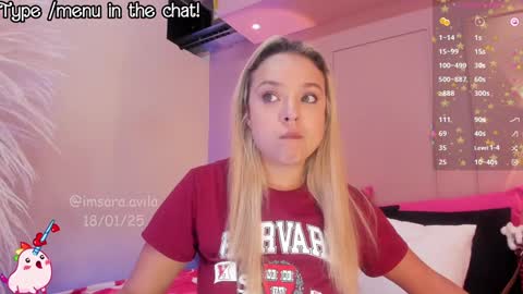 Snapshot of saraavila_ chatting on 01.19.25 SaraAvila online show from 01.19.25