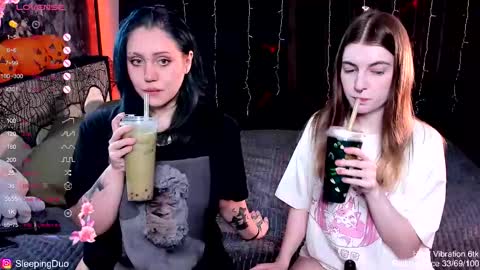 Snapshot of sleepingduo chatting on 10.27.25 Hi We are Iva and Angela Nice to meet u 3 online show from 10.27.25