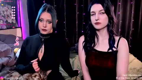 Snapshot of sleepingduo chatting on 12.18.25 Hi We are Iva and Angela Nice to meet u 3 online show from 12.18.25