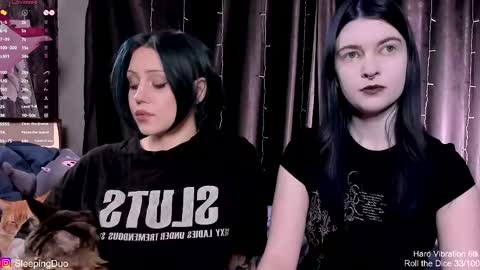 Snapshot of sleepingduo chatting on 02.28.26 Hi We are Iva and Angela Nice to meet u 3 online show from 02.28.26