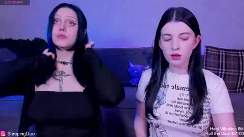 Snapshot of sleepingduo chatting on 06.14.26 Hi We are Iva and Angela Nice to meet u 3 online show from 06.14.26