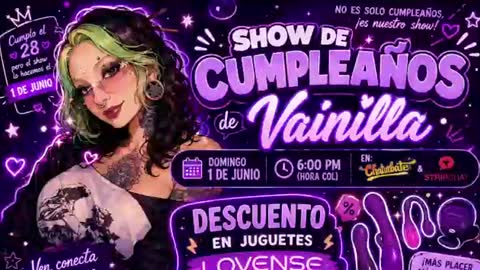 Vainilla Independent model online show from 06.21.26