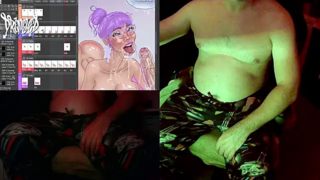 Snapshot of DrenchedArt chatting on 10.04.25 DrenchedArt online show from 10.04.25