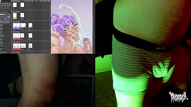Snapshot of DrenchedArt chatting on 10.07.25 DrenchedArt online show from 10.07.25