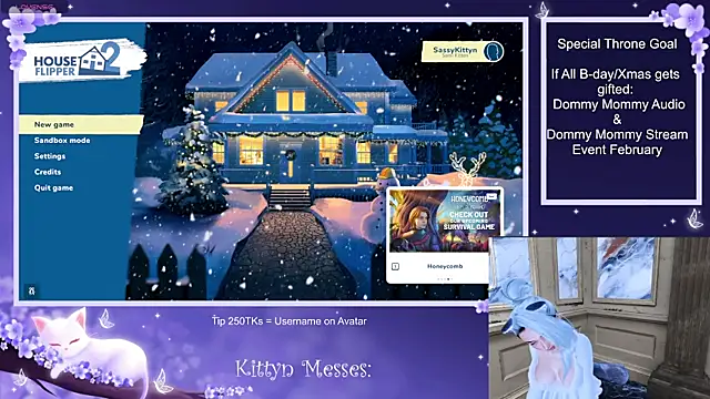 Snapshot of SassyKittyn chatting on 12.18.24 SassyKittyn online show from 12.18.24