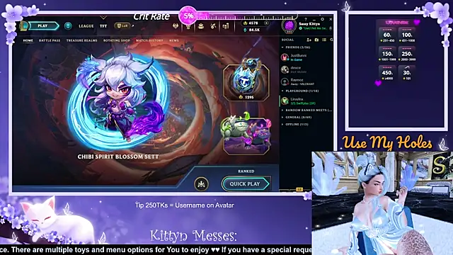 Snapshot of SassyKittyn chatting on 01.10.25 SassyKittyn online show from 01.10.25