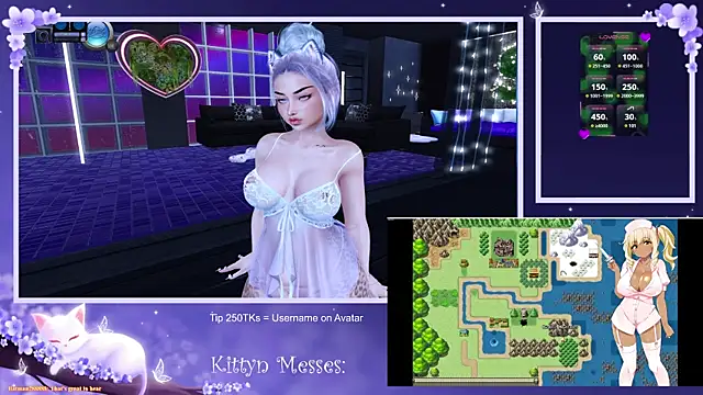 Snapshot of SassyKittyn chatting on 02.14.25 SassyKittyn online show from 02.14.25