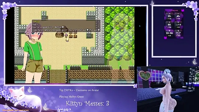 Snapshot of SassyKittyn chatting on 02.14.25 SassyKittyn online show from 02.14.25