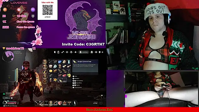 Snapshot of Rae-Suon chatting on 12.25.24 Rae-Suon online show from 12.25.24