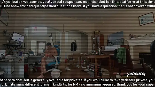 Snapshot of yetieater chatting on 04.26.26 yetieater online show from 04.26.26