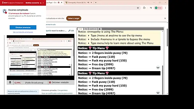 Snapshot of EmmaPetty chatting on 10.04.25 EmmaPetty online show from 10.04.25