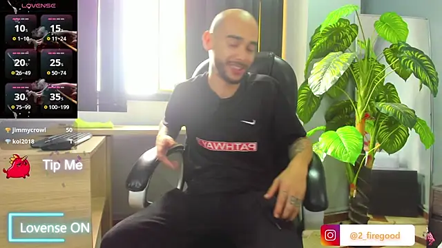 Snapshot of 2_fire chatting on 11.26.25 2 fire online show from 11.26.25