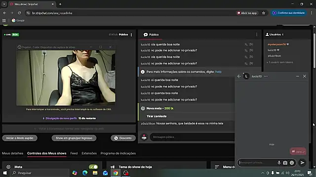 ana rosadinha online show from 11.27.25