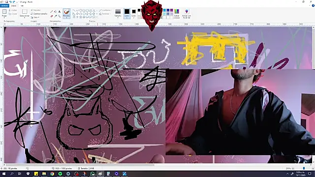 Snapshot of 3v1l chatting on 11.13.25 3v1l online show from 11.13.25