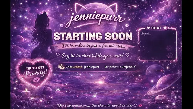 purrjennie online show from 03.29.26