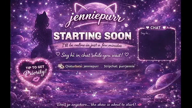 purrjennie online show from 03.31.26