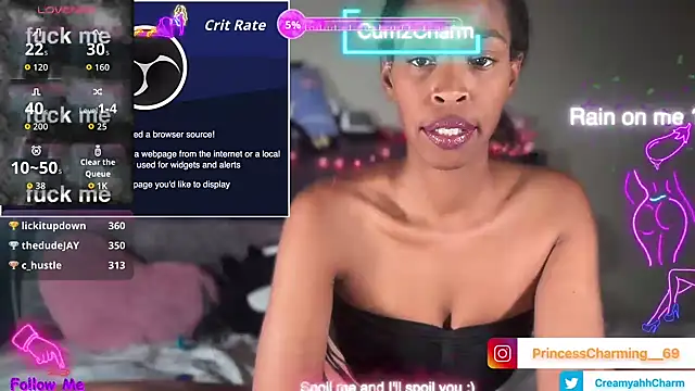 Snapshot of Cum2Charm chatting on 10.21.25 Cum2Charm online show from 10.21.25