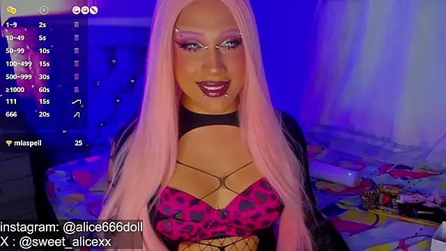 SWEET ALICEXX online show from 06.10.26